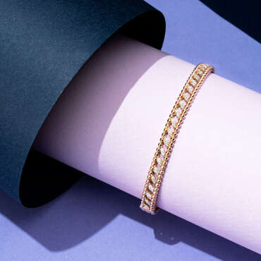 0.65 CT Marquise Cut Diamond Rose Gold Bracelet - Nev Jewellery