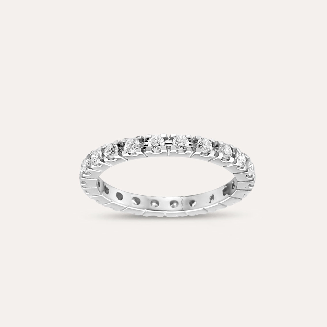 0.66 CT Diamond White Gold Eternity Ring - 1