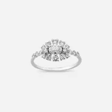 0.70 CT Oval Kesim Pırlanta Taşlı Beyaz Altın Yüzük - Nev Jewellery (1)