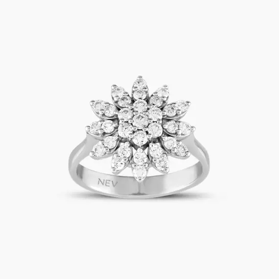 Fleur 0.75 CT Diamond Ring - 1
