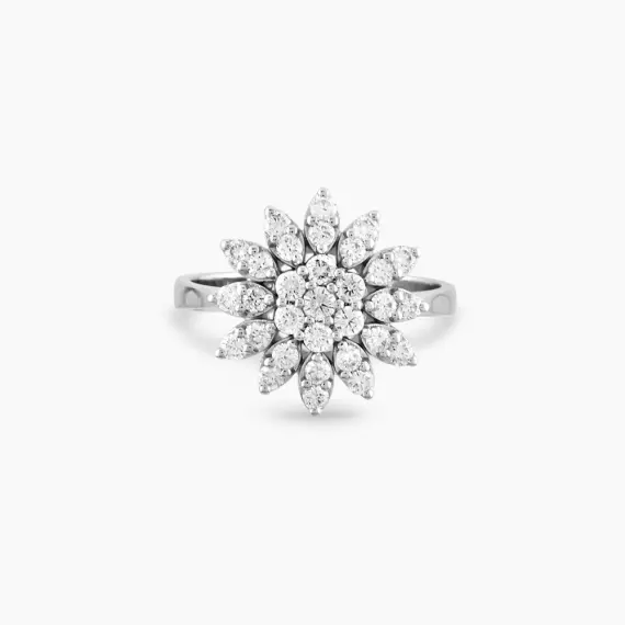 Fleur 0.75 CT Diamond Ring - 3