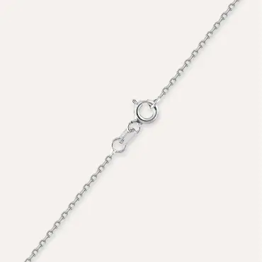 0.78 CT Baguette Cut Diamond White Gold Necklace - Nev Jewellery (1)