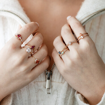 1.05 CT Multicolor Sapphire, Ruby and Diamond Ring - Nev Jewellery (1)