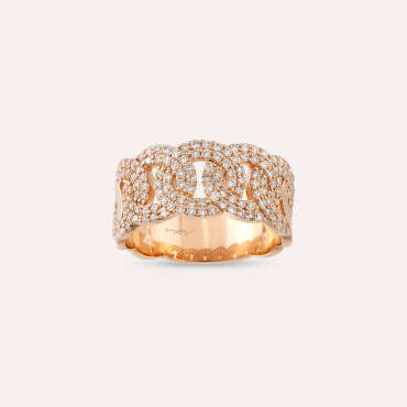 0.92 CT Diamond Rose Gold Spiral Ring - Nev Jewellery