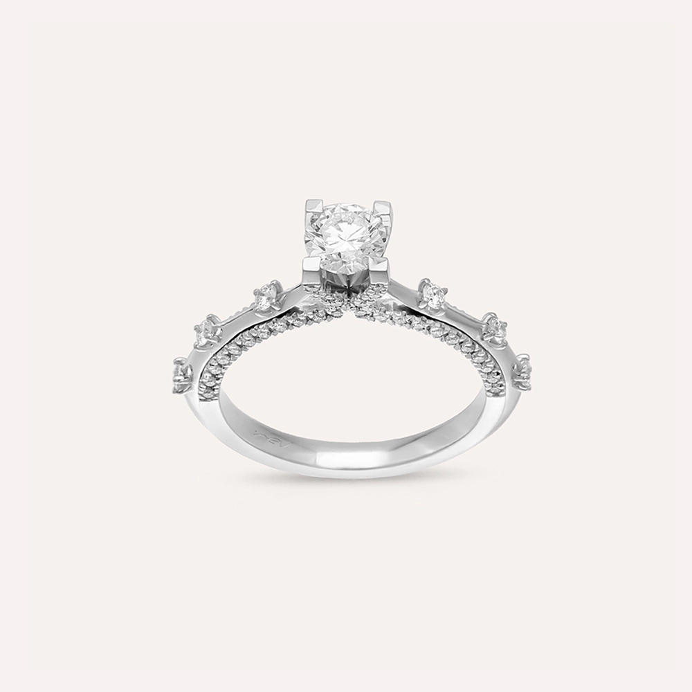 0.92 CT Pırlanta Taşlı Beyaz Altın Yüzük - Nev Jewellery (1)