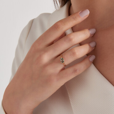 1.06 CT Multicolor Sapphire Rose Gold Ring - Nev Jewellery (1)