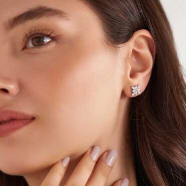 1.10 CT Marquise Cut Diamond White Gold Earring - Nev Jewellery (1)