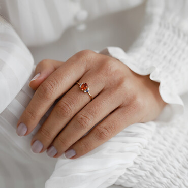 1.01 CT Multicolor Sapphire and Diamond Yellow Gold Ring - Nev Jewellery (1)