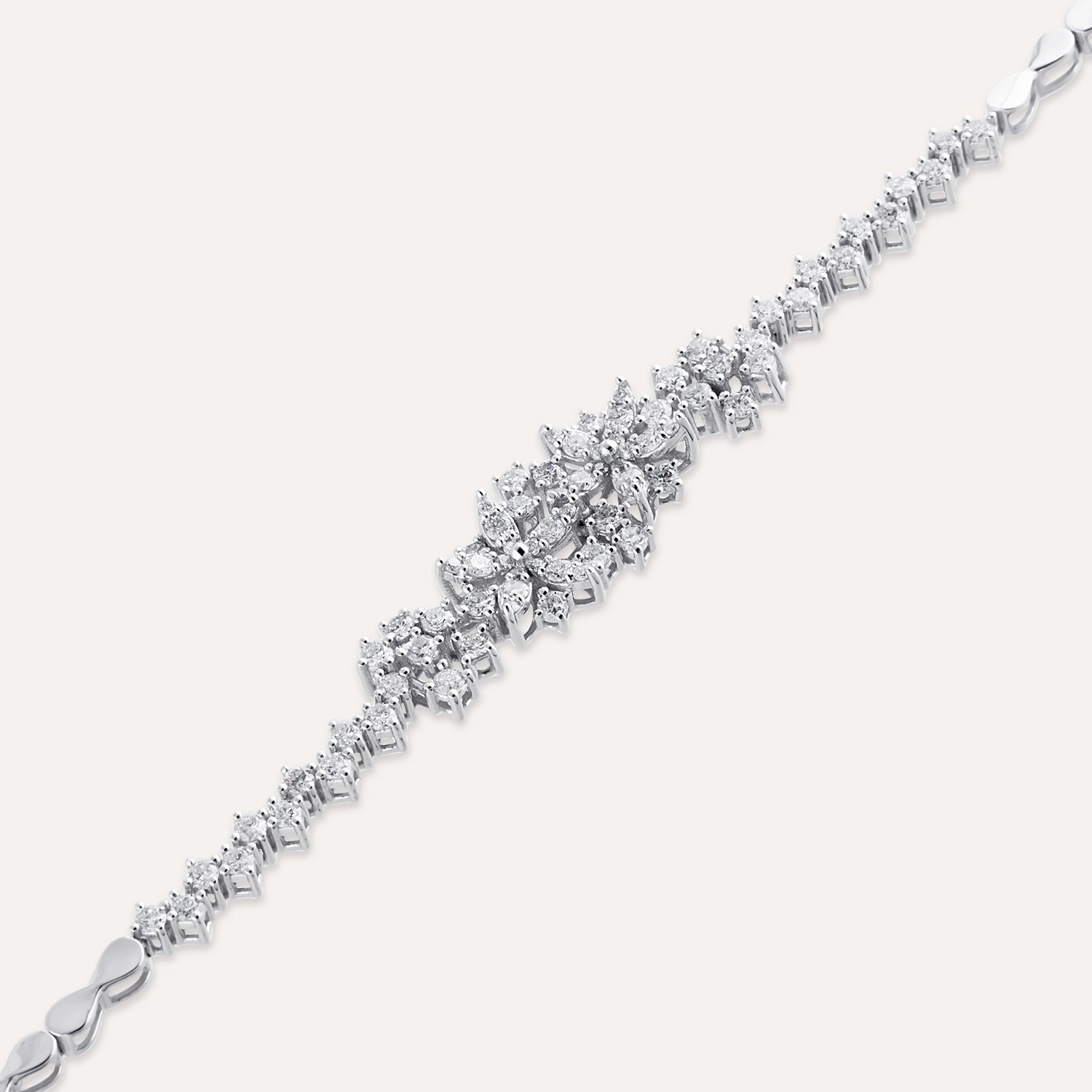 1.08 CT Diamond White Gold Bracelet - 2