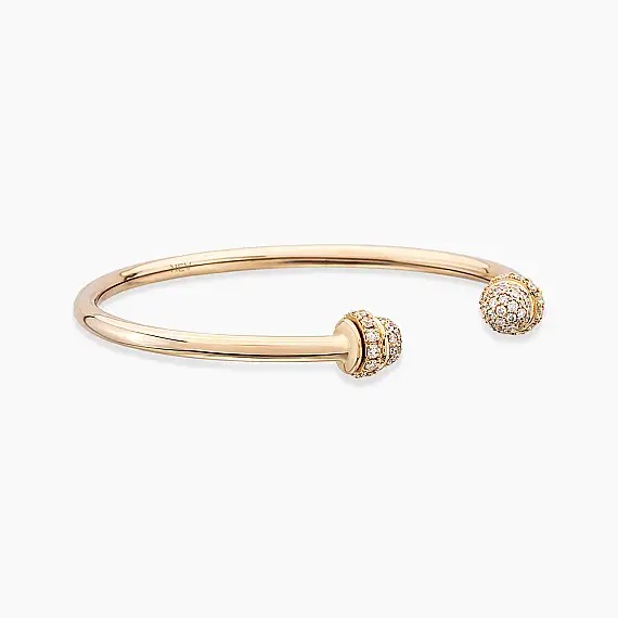 1.10 CT Pırlanta Taşlı Rose Altın Bilezik - 4