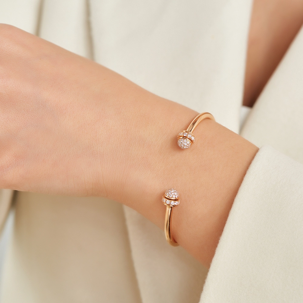 1.10 CT Pırlanta Taşlı Rose Altın Bilezik - Nev Jewellery (1)