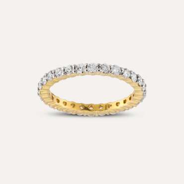 1.20 CT Diamond Yellow Gold Eternity Ring - Nev Jewellery