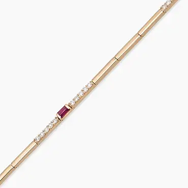 1.23 CT Multicolor Sapphire Rose Gold Tennis Bracelet - Nev Jewellery (1)