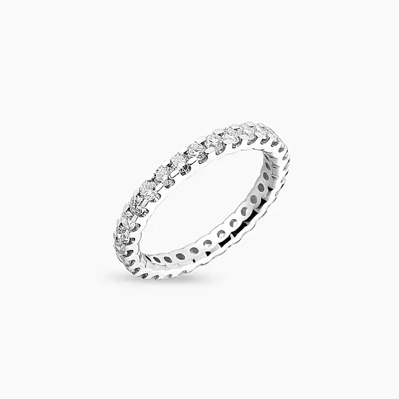 1.24 CT Pırlanta Taşlı Tamtur Beyaz Altın Yüzük - 3