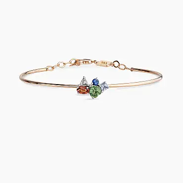 1.31 CT Elmas ve Multicolor Safir Taşlı Bileklik - Nev Jewellery (1)