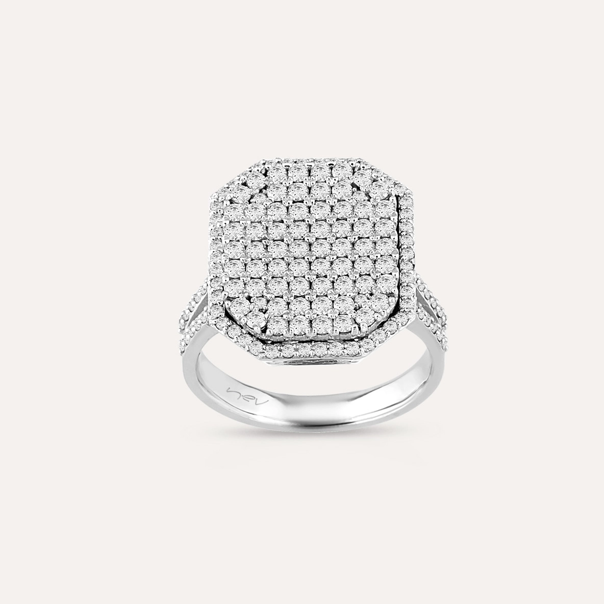 1.44 CT Diamond White Gold Ring - 3