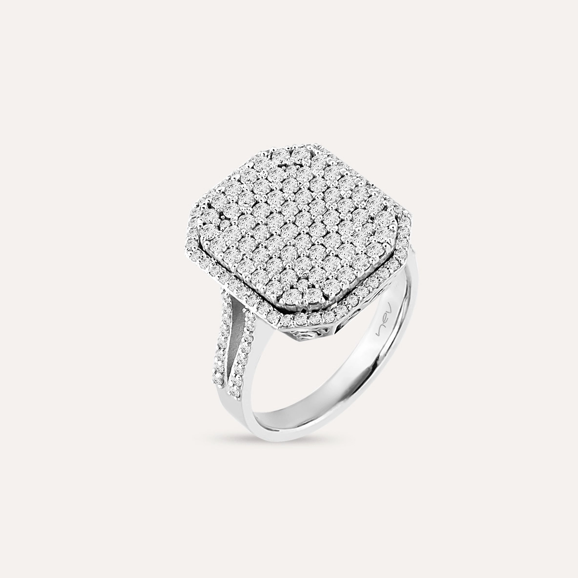 1.44 CT Diamond White Gold Ring - 1