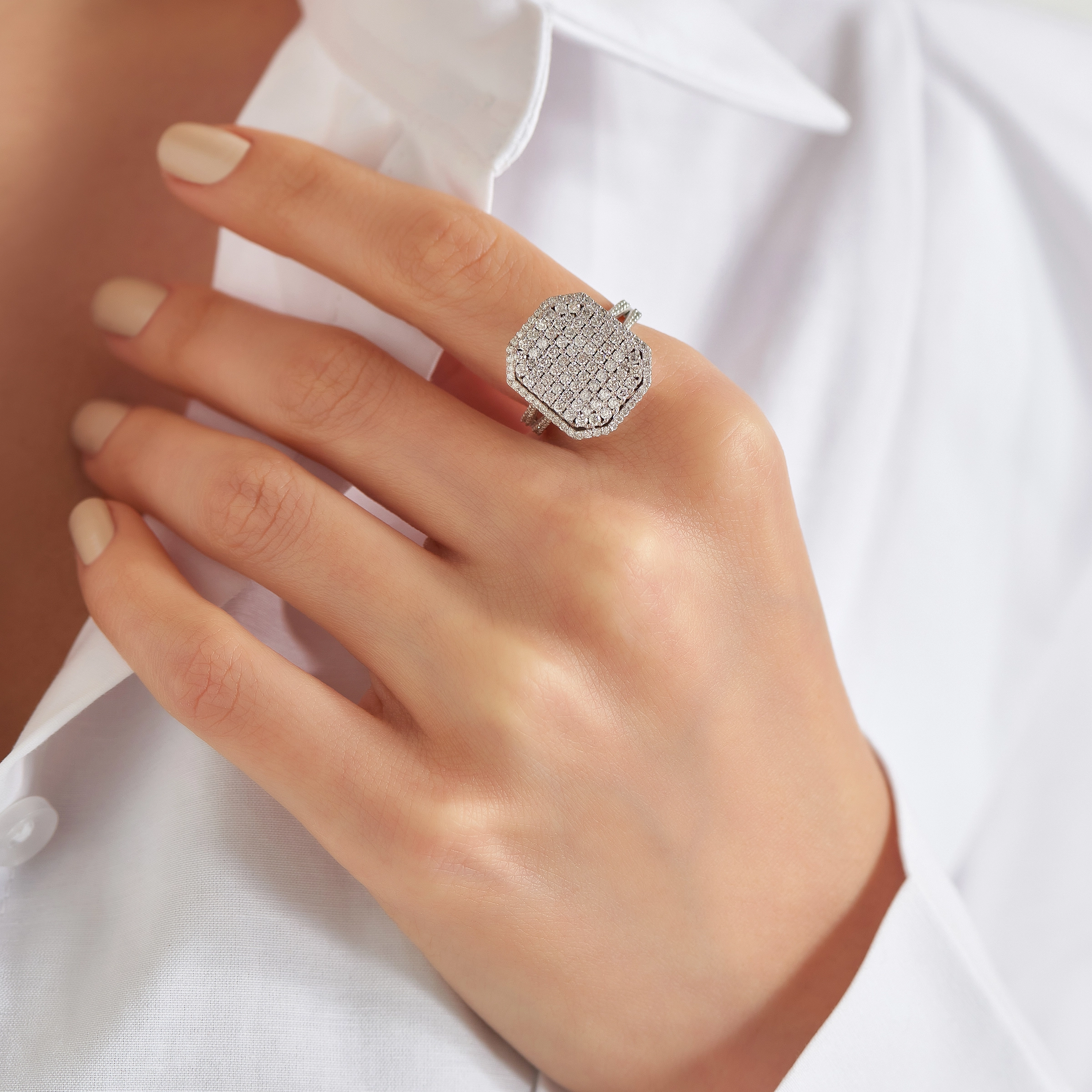 1.44 CT Diamond White Gold Ring - Nev Jewellery (1)