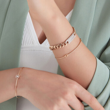 1.45 CT Diamond Rose Gold Chain Bracelet - Nev Jewellery (1)