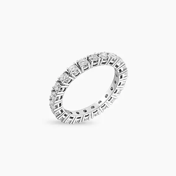 1.47 CT Pırlanta Taşlı Tamtur Beyaz Altın Yüzük - 3