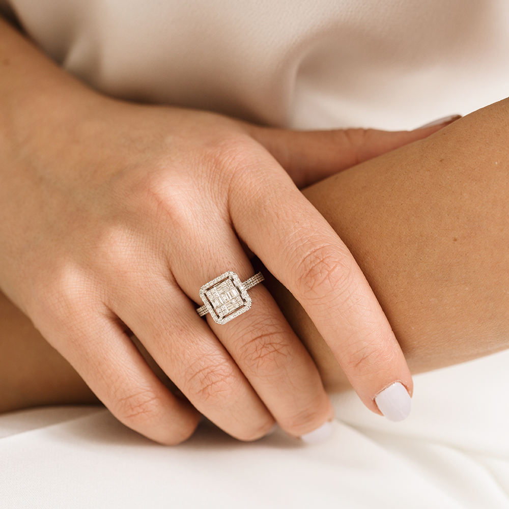 1.50 CT Baguette Cut Diamond White Gold Ring - Nev Jewellery (1)