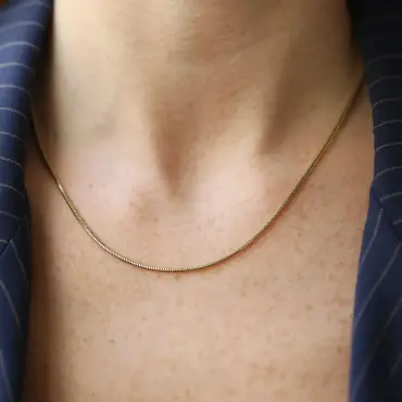 1.50 MM Balık Sırtı Zincir Sarı Altın Kolye - Nev Jewellery (1)