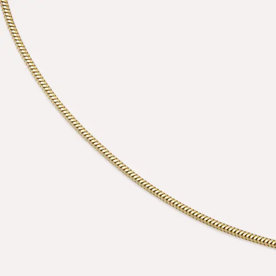 1.50 MM Herringbone Chain Yellow Gold Necklace - 3