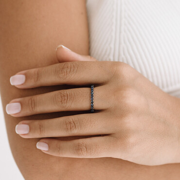 1.87 CT Safir Taşlı Tamtur Beyaz Altın Yüzük - Nev Jewellery (1)