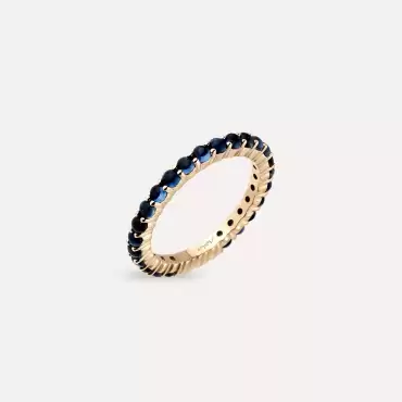 1.63 CT Sapphire Rose Gold Eternity Ring - Nev Jewellery (1)