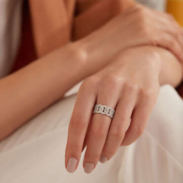 1.69 CT Pırlanta Taşlı Beyaz Altın Sarmal Yüzük - Nev Jewellery (1)