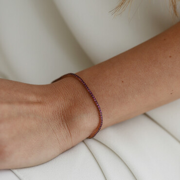 1.84 CT Ruby Rose Gold Tennis Bracelet - Nev Jewellery (1)