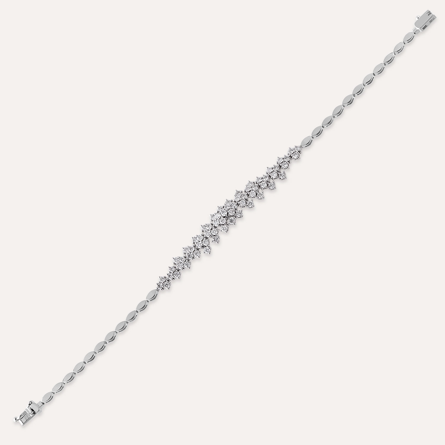 2.03 CT Diamond White Gold Bracelet - 3