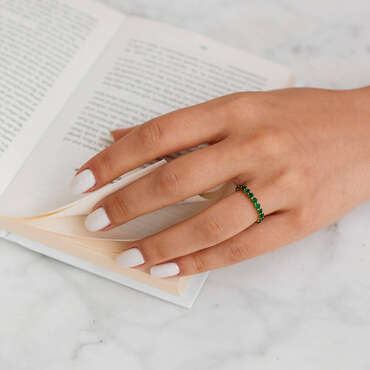 2.08 CT Emerald Eternity Ring - Nev Jewellery (1)