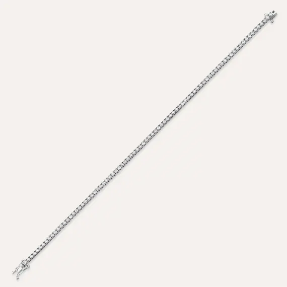 2.11 CT Diamond White Gold Tennis Bracelet - 2
