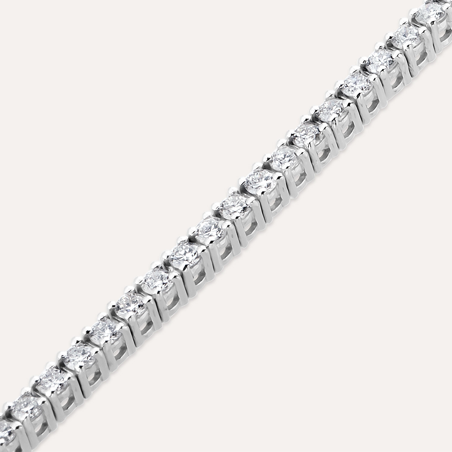 2.11 CT Diamond White Gold Tennis Bracelet - 2