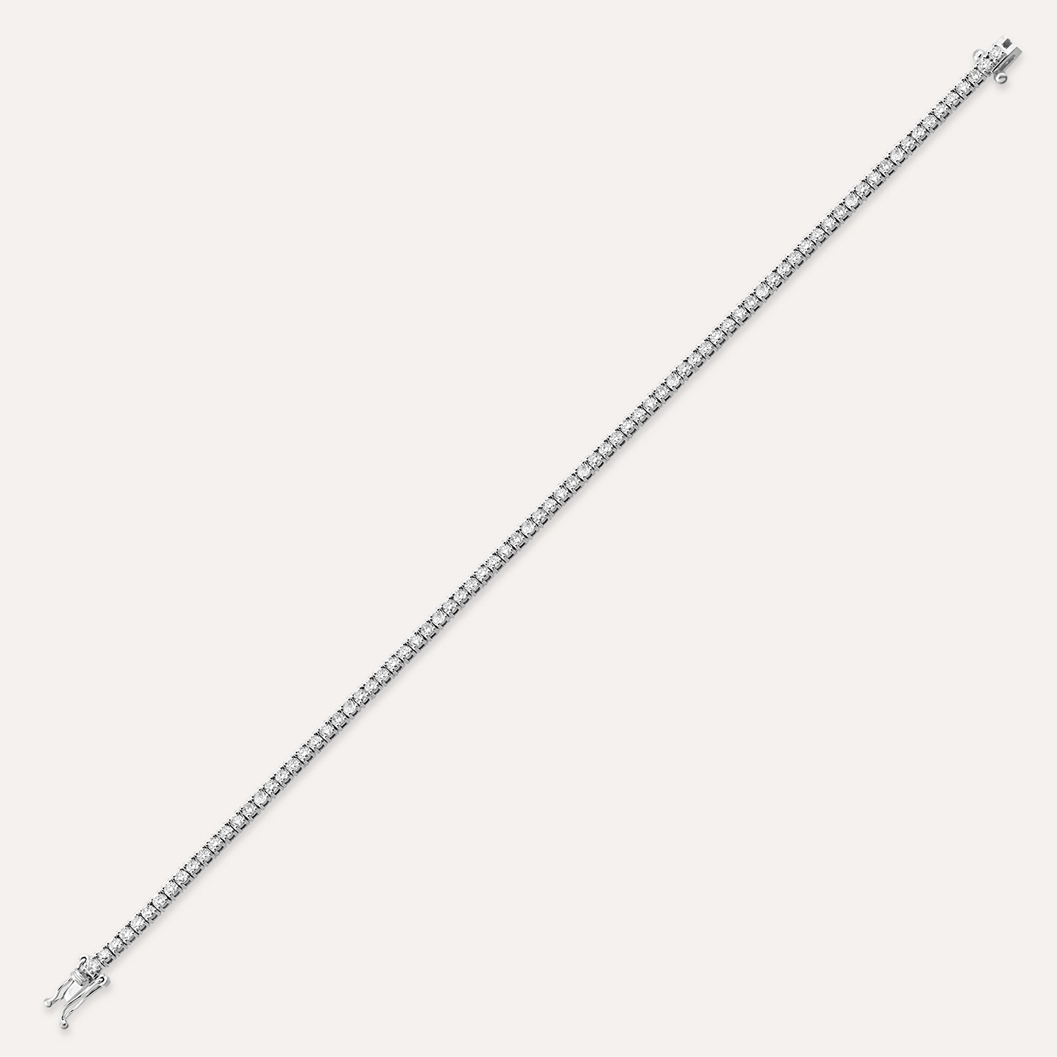 2.11 CT Diamond White Gold Tennis Bracelet - 3