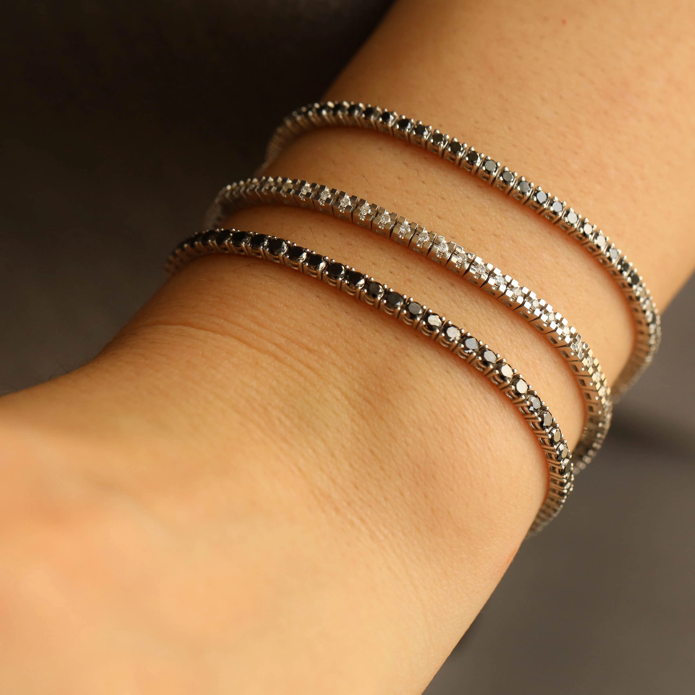 2.16 CT Black Diamond Tennis Bracelet - Nev Jewellery (1)