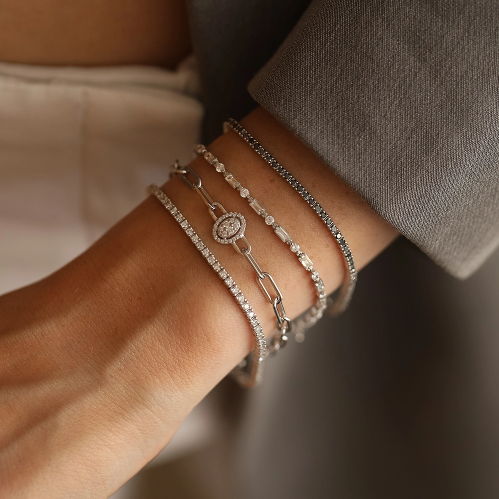 2.16 CT Siyah Pırlanta Taşlı Suyolu Bileklik - Nev Jewellery (1)