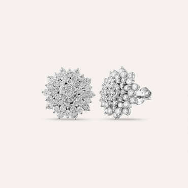 Maia 2.53 CT Pırlanta Taşlı Beyaz Altın Küpe - Nev Jewellery