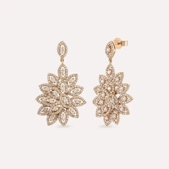 2.50 CT Diamond Rose Gold Earring - 1