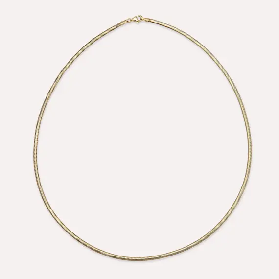 2.55 MM Herringbone Chain Yellow Gold Necklace - 1