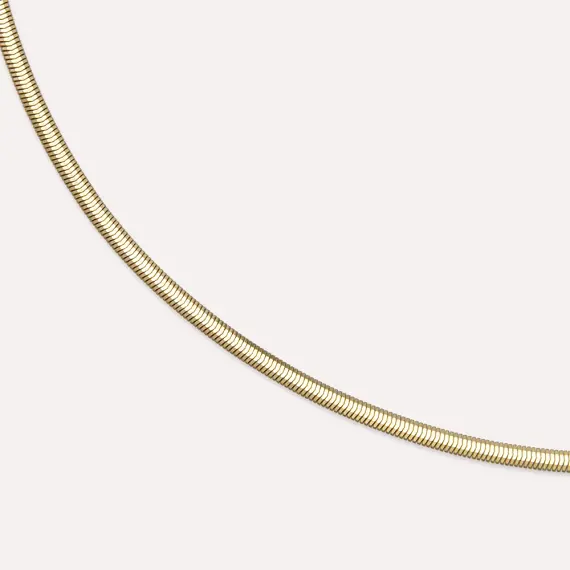 2.55 MM Herringbone Chain Yellow Gold Necklace - 3