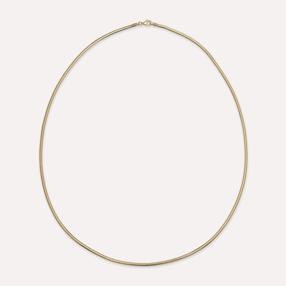 2.60 MM Balık Sırtı Zincir Sarı Altın Kolye - Nev Jewellery