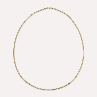 2.60 MM Balık Sırtı Zincir Sarı Altın Kolye - Nev Jewellery (1)