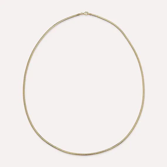 2.60 MM Herringbone Chain Yellow Gold Necklace - 1