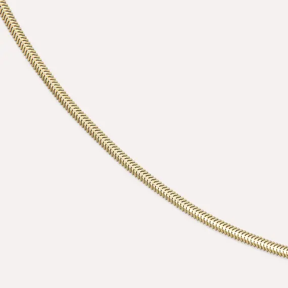 2.60 MM Herringbone Chain Yellow Gold Necklace - 3