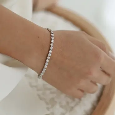 2.85 CT Diamond White Gold Tennis Bracelet - Nev Jewellery (1)
