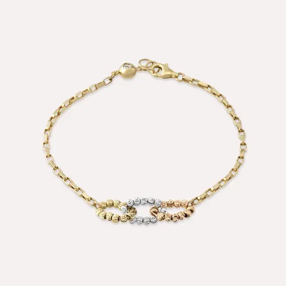 3 Color Dorica Yellow Gold Bracelet - 1
