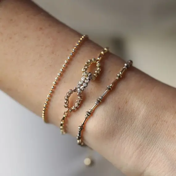3 Color Dorica Yellow Gold Bracelet - 3