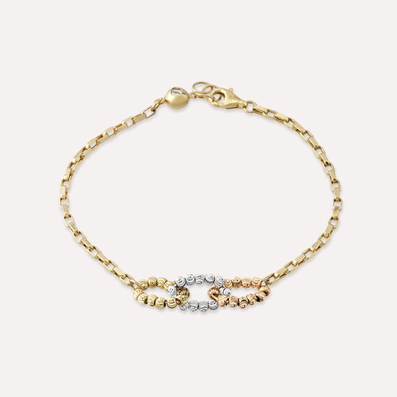 3 Color Dorica Yellow Gold Bracelet - Nev Jewellery